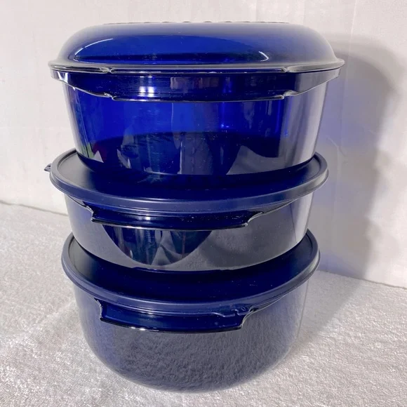 Tupperware Blue Microwave Stack Cooker Set 6Pc - Picture 4 of 16
